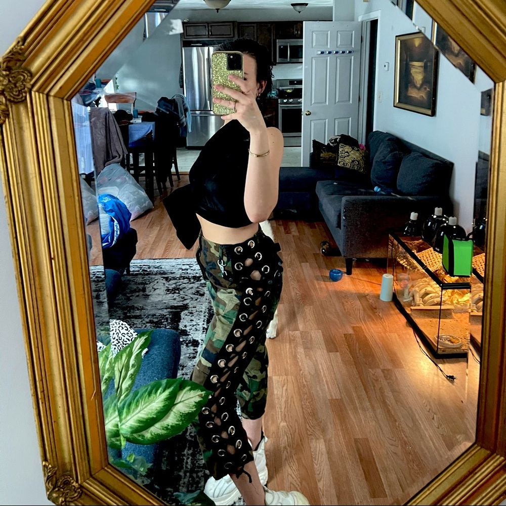 LF FURST OF A KIND camo pants with open leg